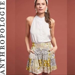 Anthropologie Maeve High Waisted Pleated Shorts Size XL